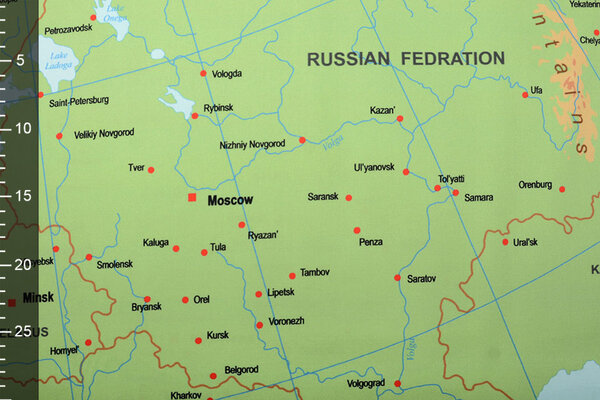 Digital Panel Stretch Cotton Map Europe  Blue