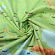 Digital Panel Stretch Cotton Map Europe  Blue