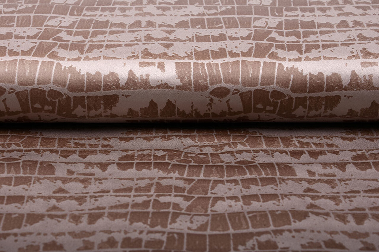 Alcantara, Suede, Suedine with Lacquer Crocodile Powder Pink