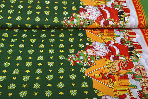 Tela Navideña Kerstboompjes Verde Tela Navideña Kerstboompjes Verde