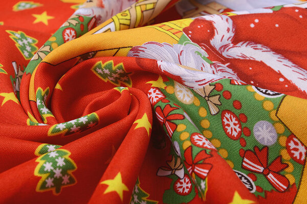 Christmas Fabric Christmas Trees Red