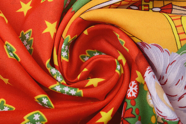 Christmas Fabric Christmas Trees Red