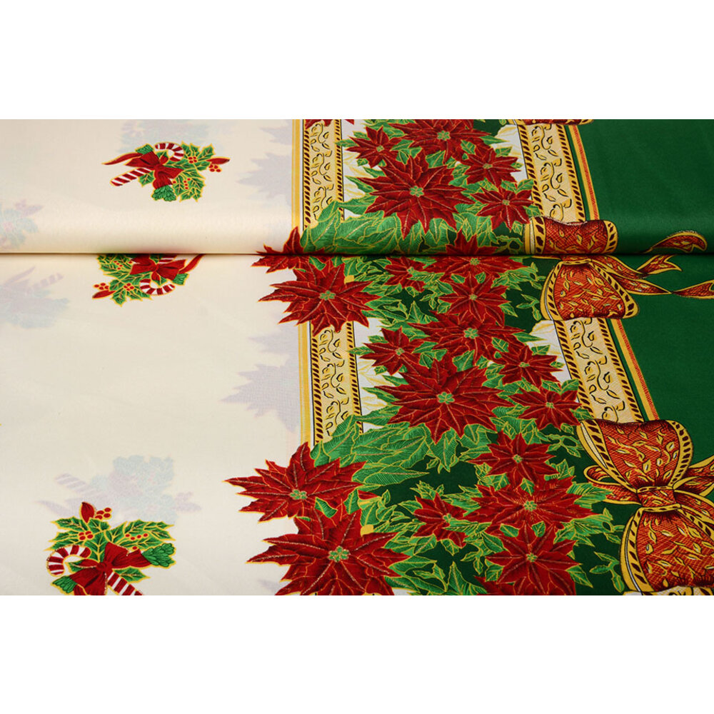 Weihnachtsstoff Weihnachtsstern Grn - Boelens Modestoffen
