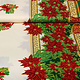Christmas Fabric Poinsettia Green