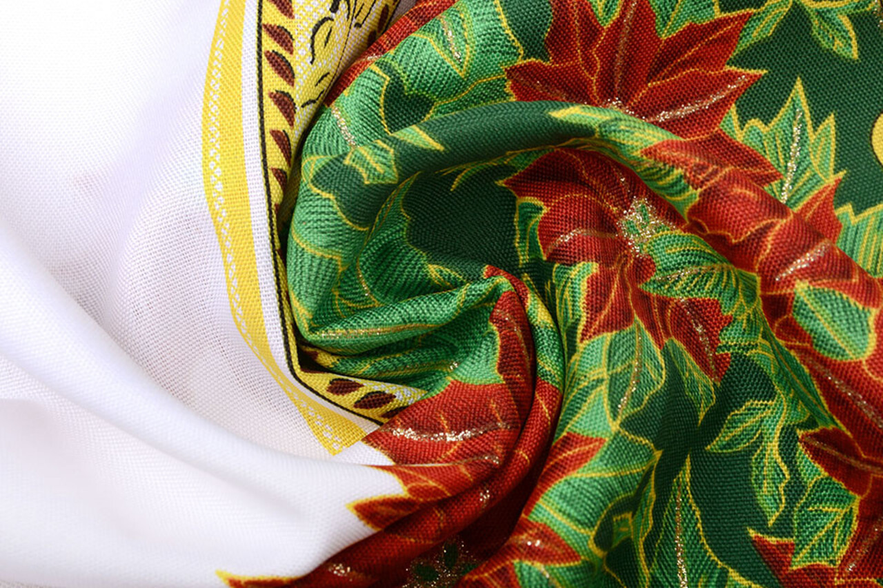 Weihnachtsstoff Weihnachtsstern Rot