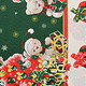 Christmas Fabric Christmas Bears Green