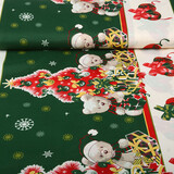 Tessuto Natalizio Kerstberen Verde