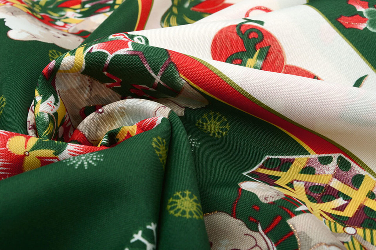 Kerststof  Kerstberen Groen