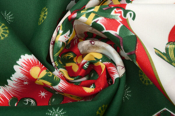 Kerststof  Kerstberen Groen