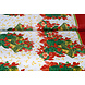 Tessuto Natalizio Kerstklok con Hulst Rosso