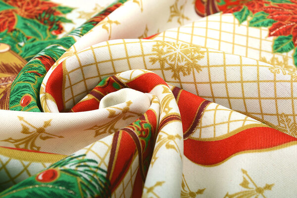 Christmas Fabric Big Christmas Bell Green Christmas Fabric Big Christmas Bell Green