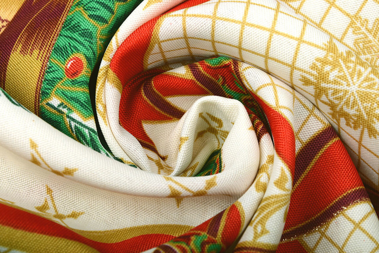 Weihnachtsstoff Große Weihnachtsglocke Grün