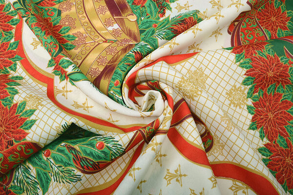 Christmas Fabric Big Christmas Bell Green Christmas Fabric Big Christmas Bell Green