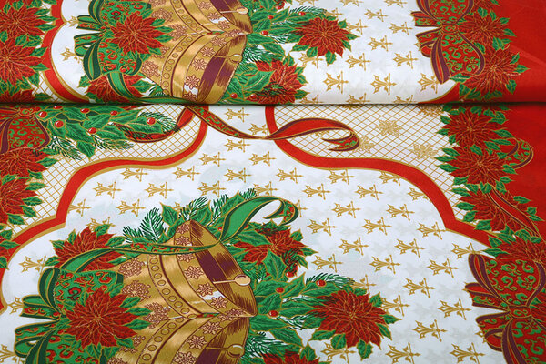 Christmas Fabric Big Christmas Bell Red Christmas Fabric Big Christmas Bell Red