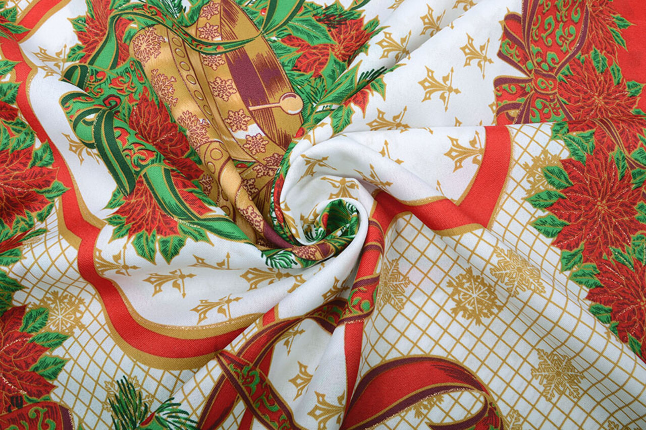 Christmas Fabric Big Christmas Bell Red Christmas Fabric Big Christmas Bell Red