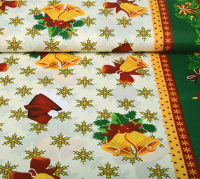 Kerststof Sneeuwvlokjes Groen Kerststof Sneeuwvlokjes Groen