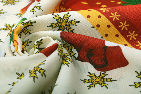 Weihnachtsstoff Schneeflocken Rot