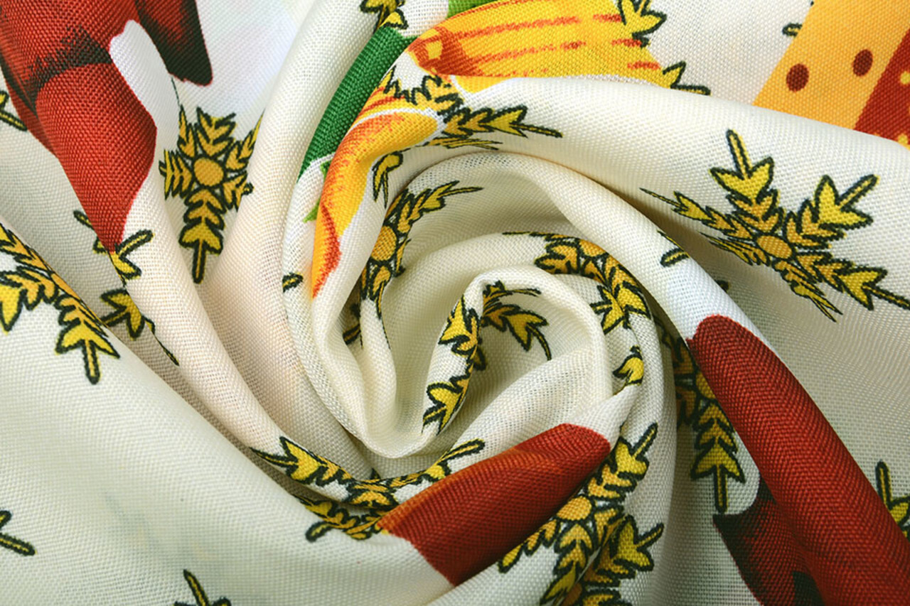 Weihnachtsstoff Schneeflocken Rot