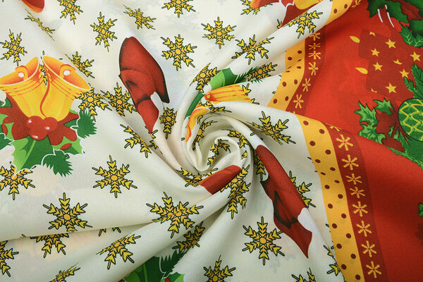 Christmas Fabric Snowflakes Red