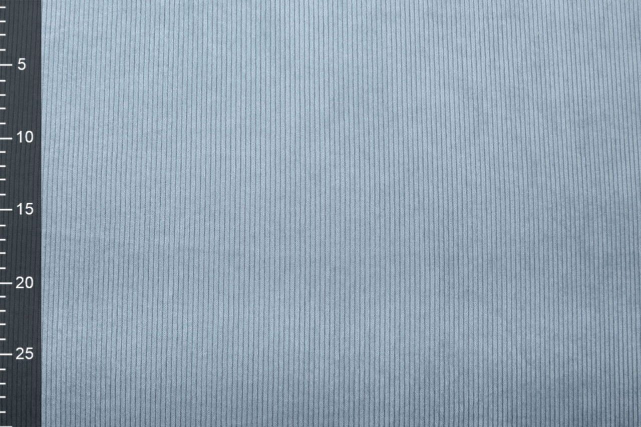 8 W Cordstoff Grau Blau