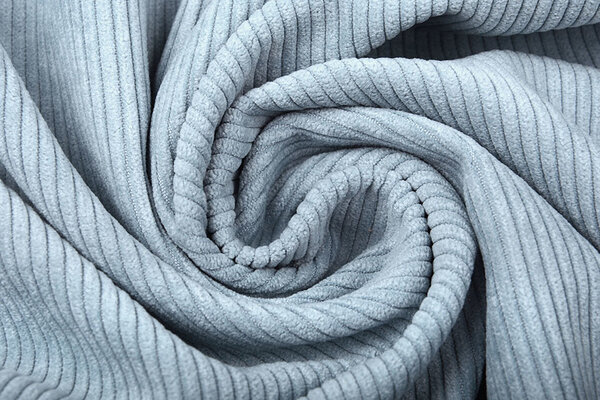 8 W Velluto a Coste Grigio-Azzurro
