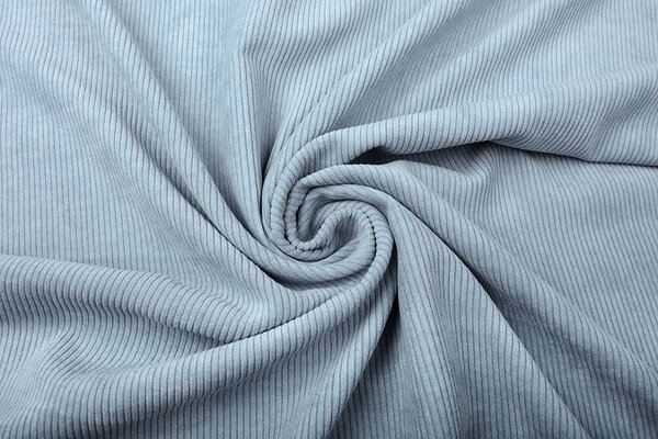 8 W Cordstoff Grau Blau