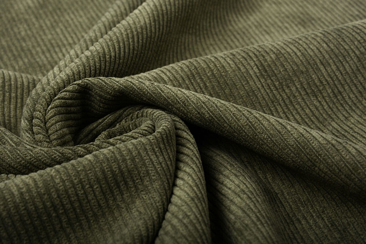 8 W Corduroy Army Green