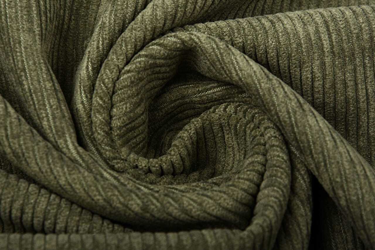 8 W Corduroy Army Green