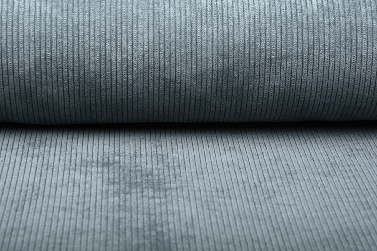 8 W Cordstoff Grau