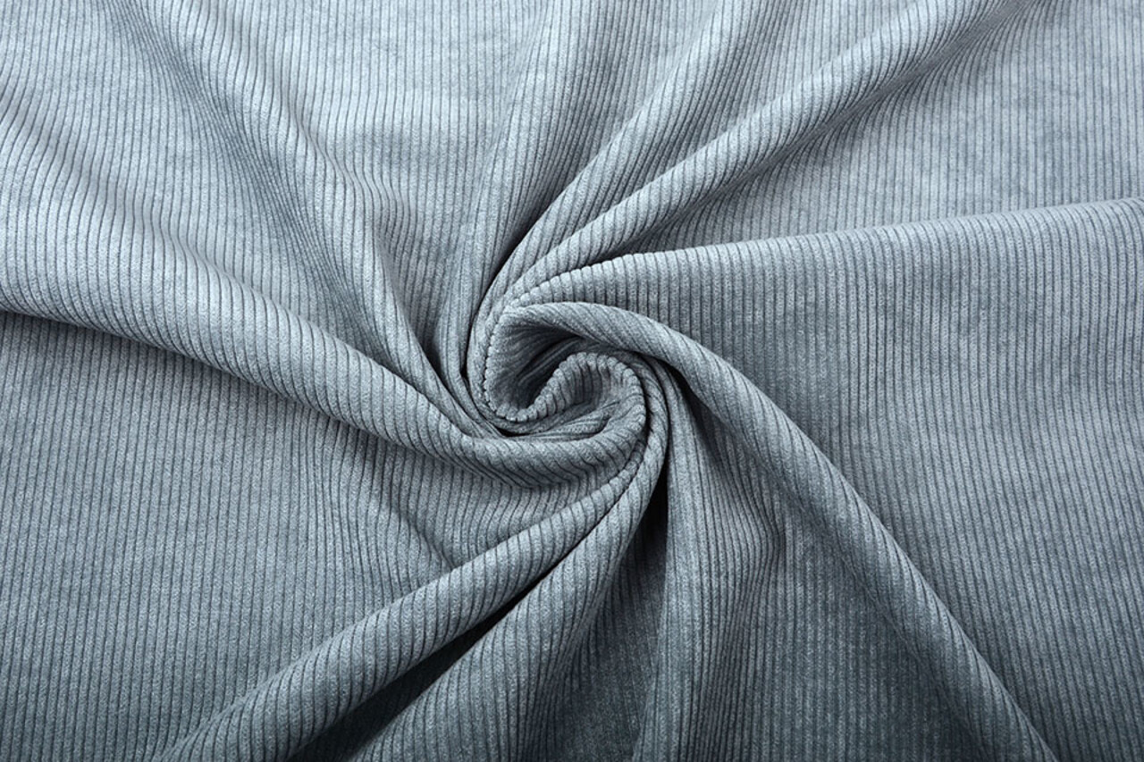 8 W Cordstoff Grau