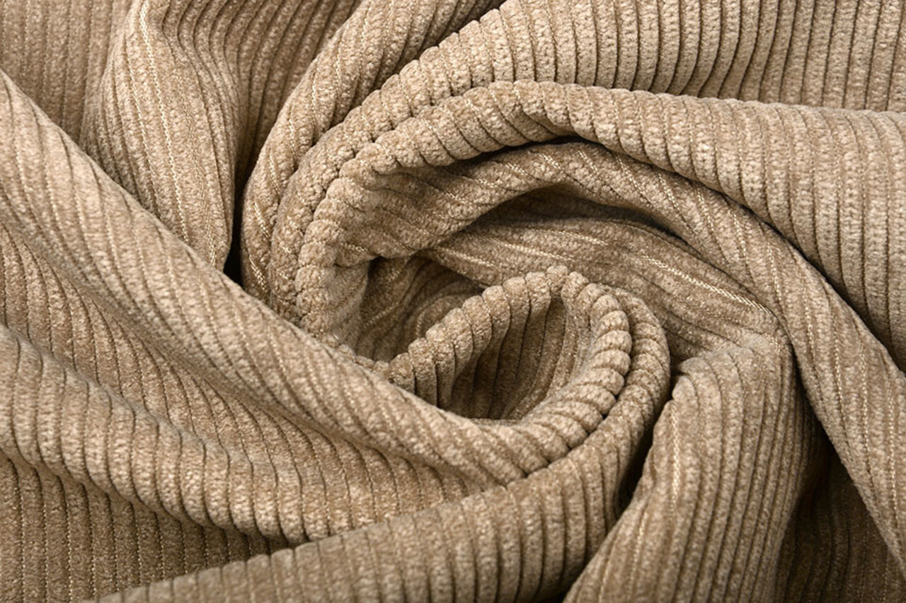 8 W Cordstoff Taupe
