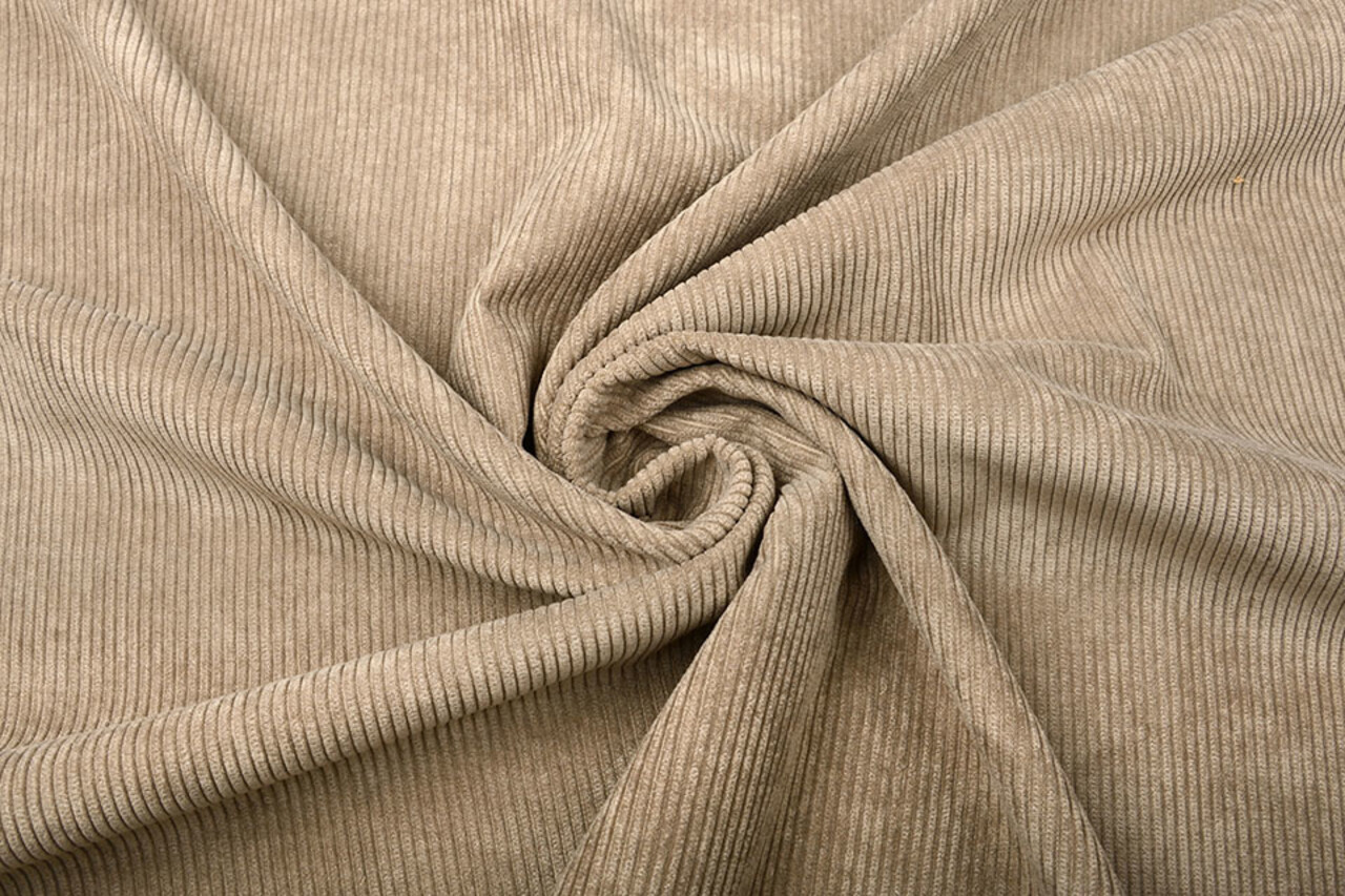 8 W Cordstoff Taupe