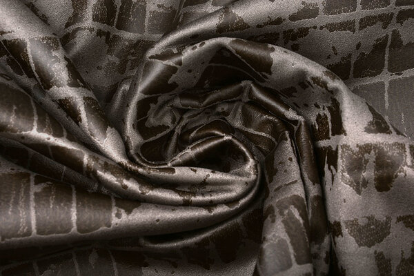 Alcantara, Wildleder, Suedine mit Lack Krokodil DunkelBraun