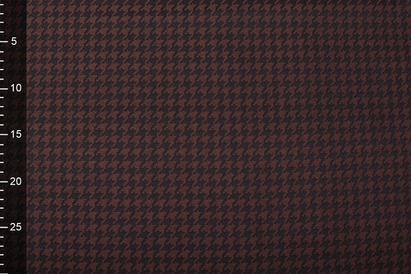 Stretch Katoen Pied de Poule Brique