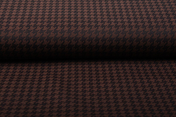 Jeans Stretch Pied de Poule Brique