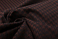 Stretch Coton Pied de Poule Brique