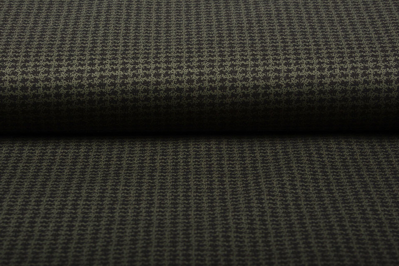 Jeans Stretch Pied de Poule Army Green