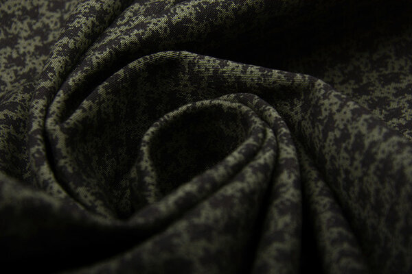 Stretch Katoen Pied de Poule Army Groen Stretch Katoen Pied de Poule Army Groen