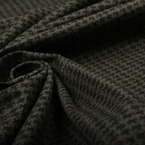 Stretch Katoen Pied de Poule Army Groen Stretch Katoen Pied de Poule Army Groen