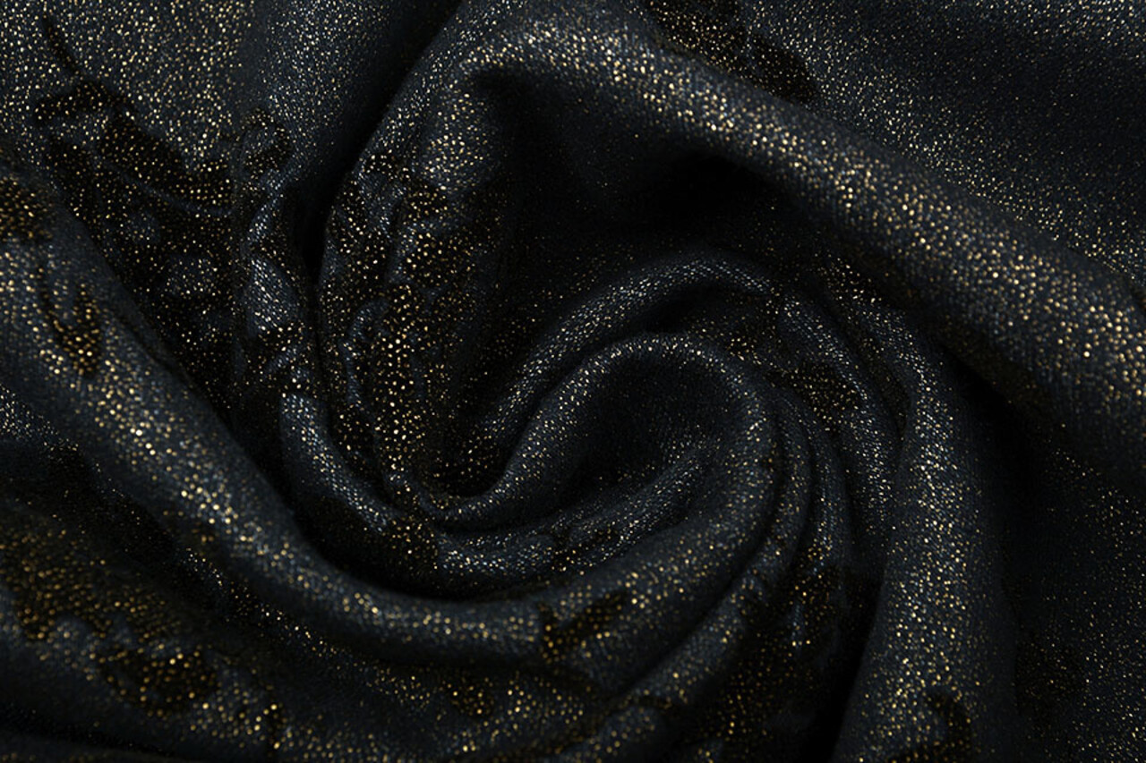 Denim Roses Paillettes Bleu Foncé Denim Roses Paillettes Bleu Foncé