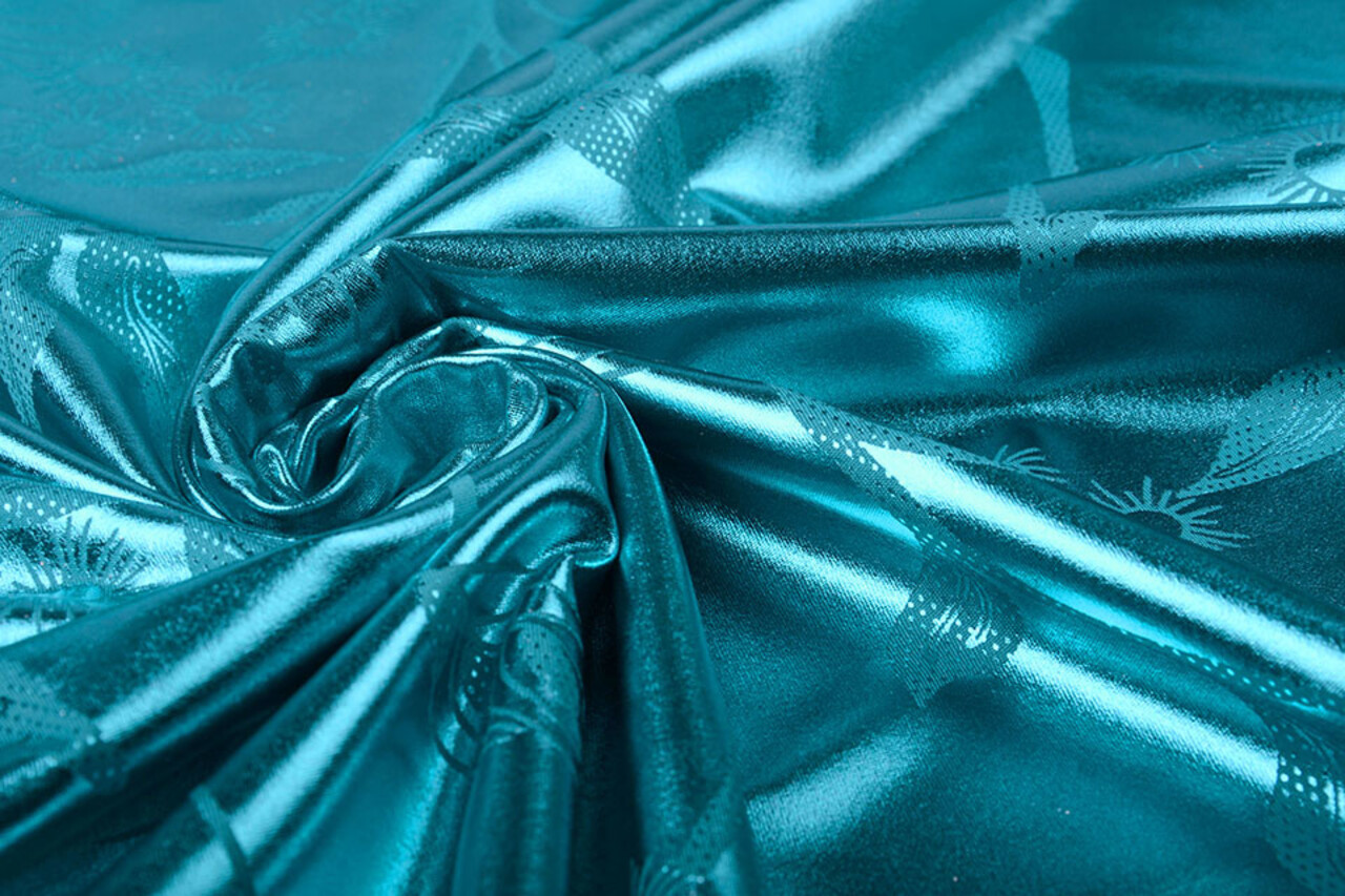 Lamé Printed Aqua