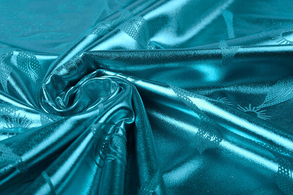 Lamé Printed Aqua