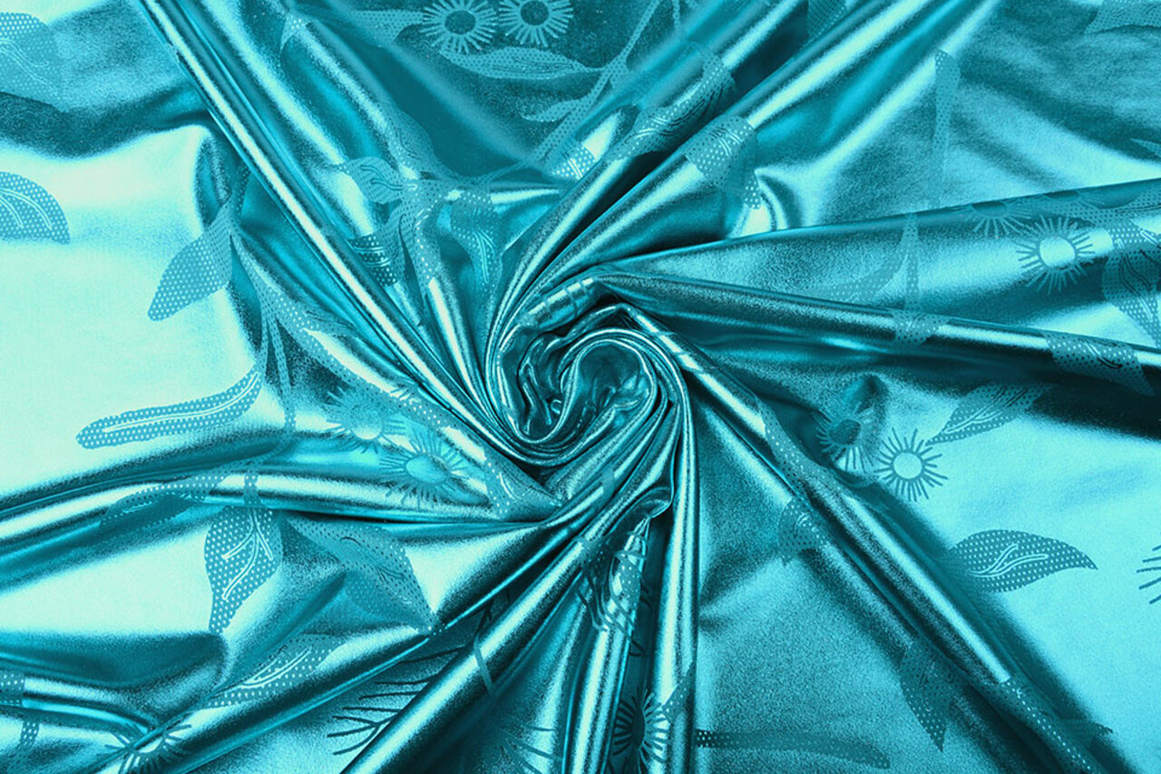 Lamé Printed Aqua