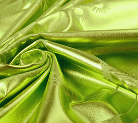 Lamé Printed Lime Green
