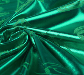 Lamé Printed Grass Green