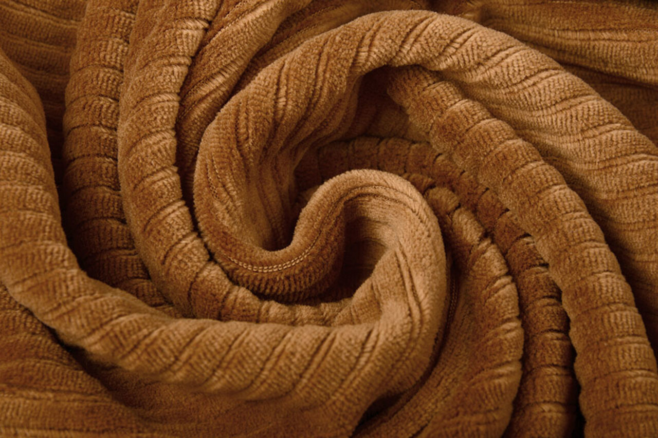 Coton Tricoté Grand Velours Côtelé Marron Moka Coton Tricoté Grand Velours Côtelé Marron Moka