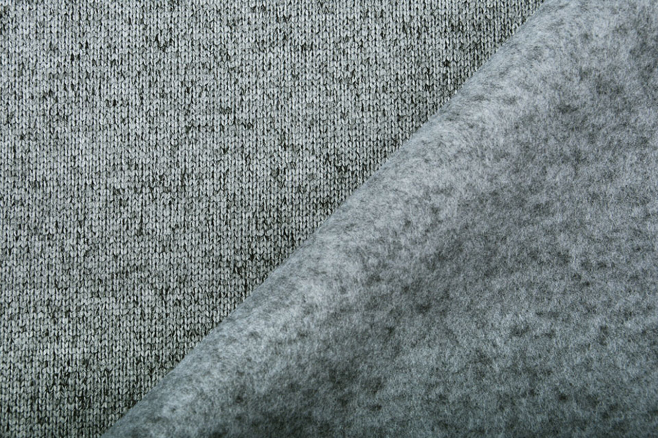 Strickfleece 2-Tone Grau