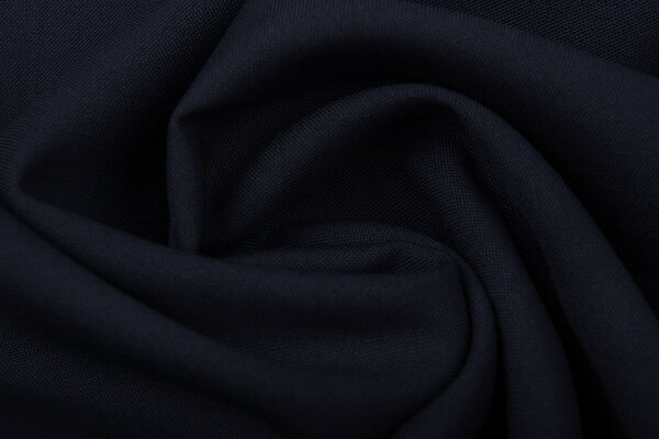Wollen Viscose Kamgaren Marine Blauw
