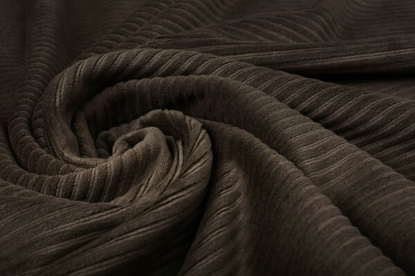 Coton Tricoté Grand Velours Côtelé Marron Foncé Coton Tricoté Grand Velours Côtelé Marron Foncé