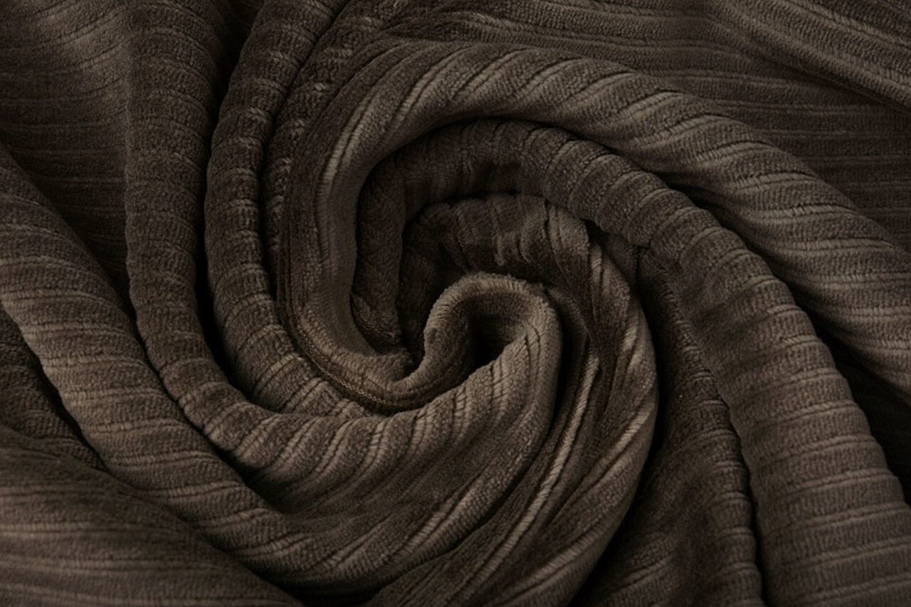Coton Tricoté Grand Velours Côtelé Marron Foncé Coton Tricoté Grand Velours Côtelé Marron Foncé